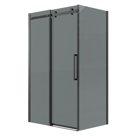 Душевое ограждение Grossman Classic 130х90 см 120.K33.04.1390.21.10 (стекло 8 мм) чёрный/тонированное фото 