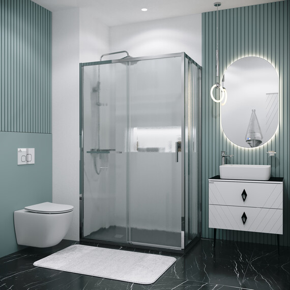 Душевое ограждение Grossman Style 130х80 см 120.K33.05.1380.10.02, хром/шиншилла фото 2