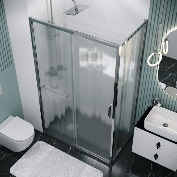 Душевое ограждение Grossman Style 130х100 см 120.K33.05.1310.10.02, хром/шиншилла фото 4