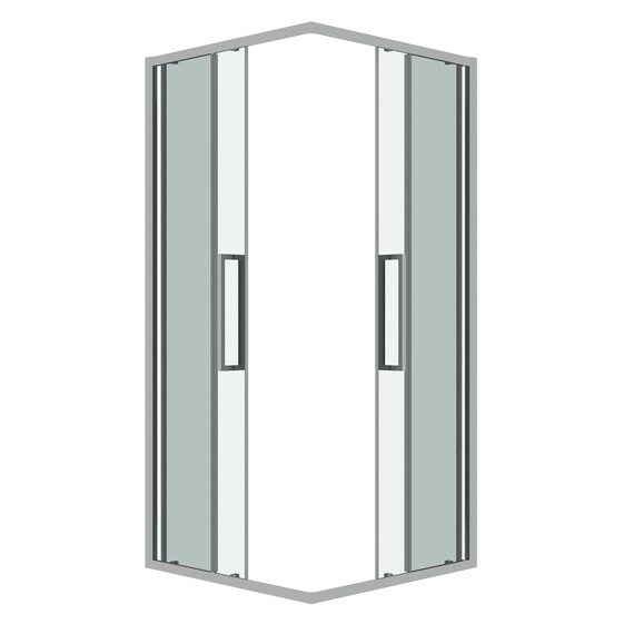 Душевое ограждение Grossman Cosmo 100х100 см 300.K33.02.1010.10.00, хром/прозрачное фото 2