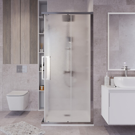 Душевое ограждение Grossman Cosmo 90х90 см 300.K33.02.9090.10.02, хром/шиншилла фото 4