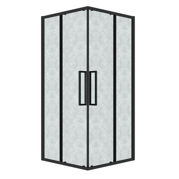 Душевое ограждение Grossman Cosmo 80х80 см 300.K33.02.8080.21.02, чёрный/шиншилла фото 