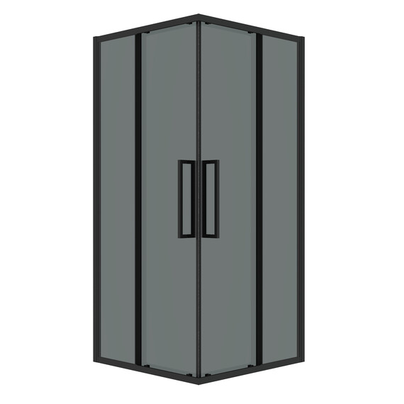 Душевое ограждение Grossman Cosmo 80х80 см 300.K33.02.8080.21.10, чёрный/тонированное фото 