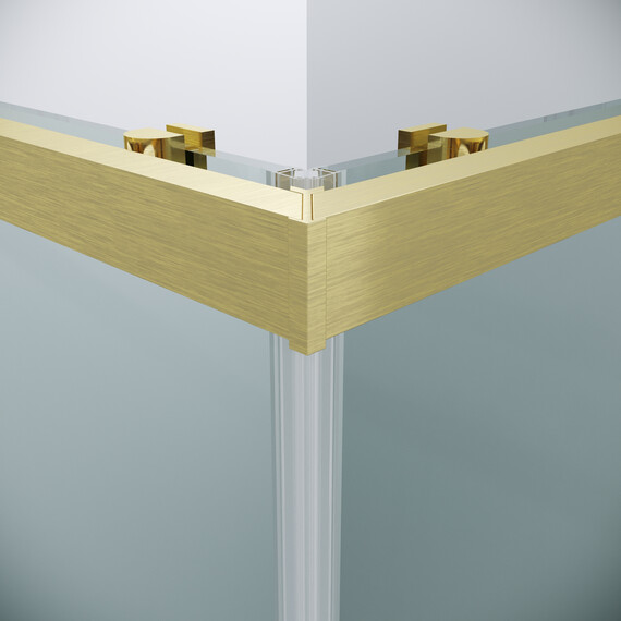 Душевое ограждение Grossman Cosmo 90х90 см 300.K33.02.9090.32.00, золото/прозрачное фото 10