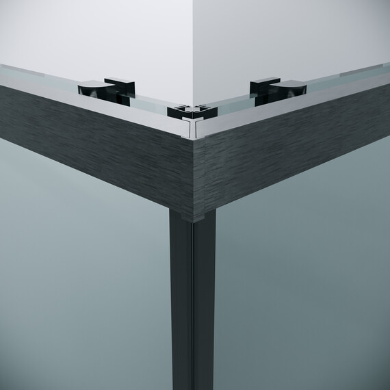 Душевое ограждение Grossman Cosmo 100х100 см 300.K33.02.1010.42.00, оружейная сталь/прозрачное фото 7