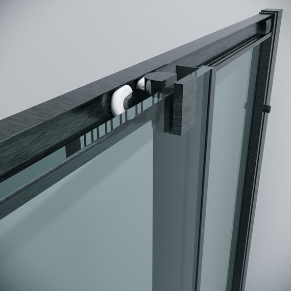 Душевое ограждение Grossman Cosmo 100х100 см 300.K33.02.1010.42.00, оружейная сталь/прозрачное фото 8