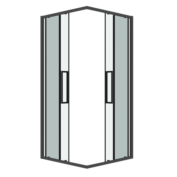 Душевое ограждение Grossman Cosmo 100х100 см 300.K33.02.1010.42.00, оружейная сталь/прозрачное фото 2