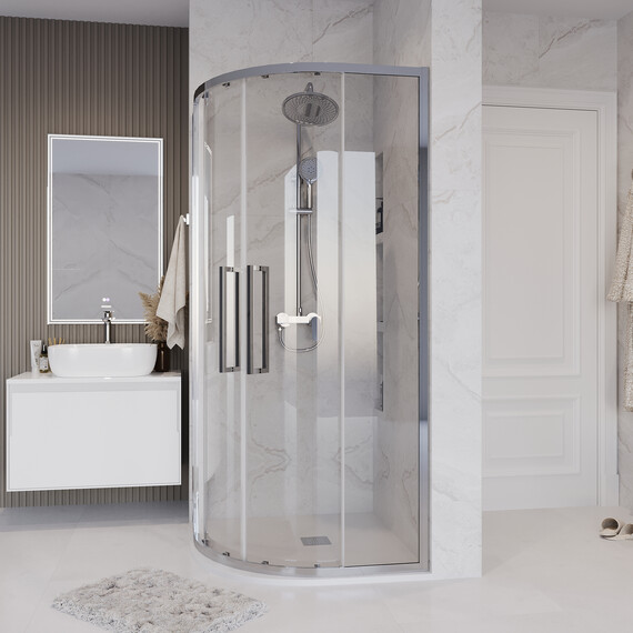 Душевое ограждение Grossman Cosmo 90х90 см 301.K33.02.9090.10.00, хром/прозрачное фото 5