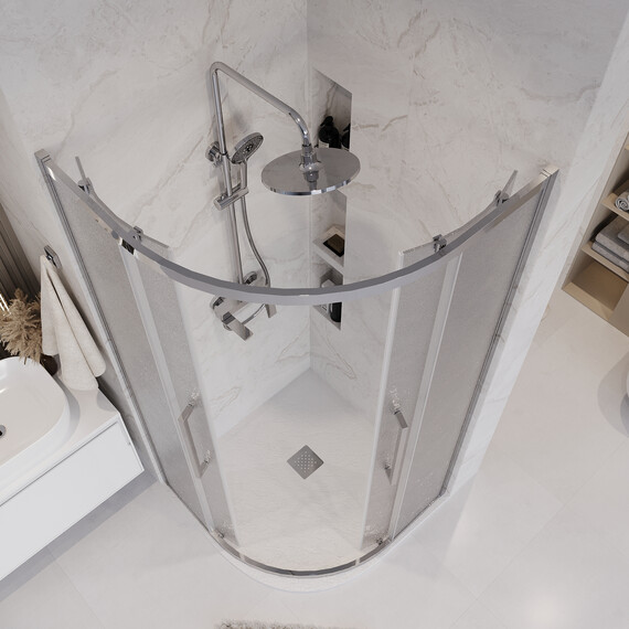 Душевое ограждение Grossman Cosmo 90х90 см 301.K33.02.9090.10.02, хром/шиншилла фото 6