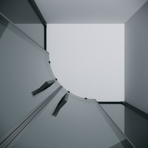 Душевое ограждение Grossman Cosmo 90х90 см 301.K33.02.9090.21.10, чёрный/тонированное фото 10