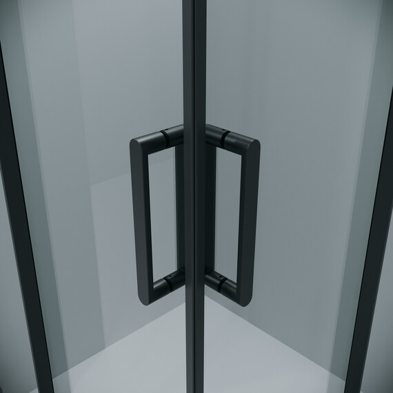 Душевое ограждение Grossman Classic 90х90 см 300.K33.04.9090.21.00 (стекло 8 мм) чёрный/прозрачное фото 7