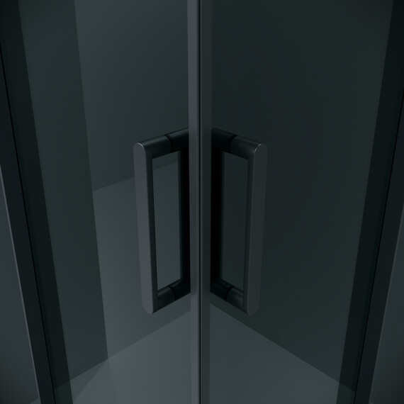 Душевое ограждение Grossman Classic 100х100 см 300.K33.04.1010.21.10 (стекло 8 мм) чёрный/тонированное фото 7