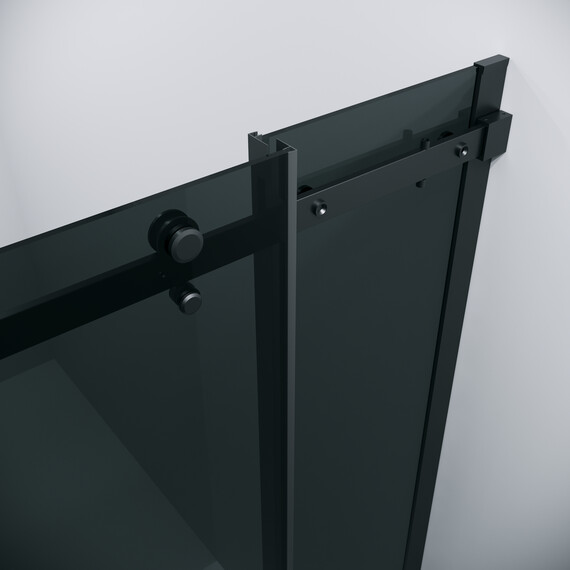 Душевое ограждение Grossman Classic 80х80 см 300.K33.04.8080.21.10 (стекло 8 мм) чёрный/тонированное фото 8