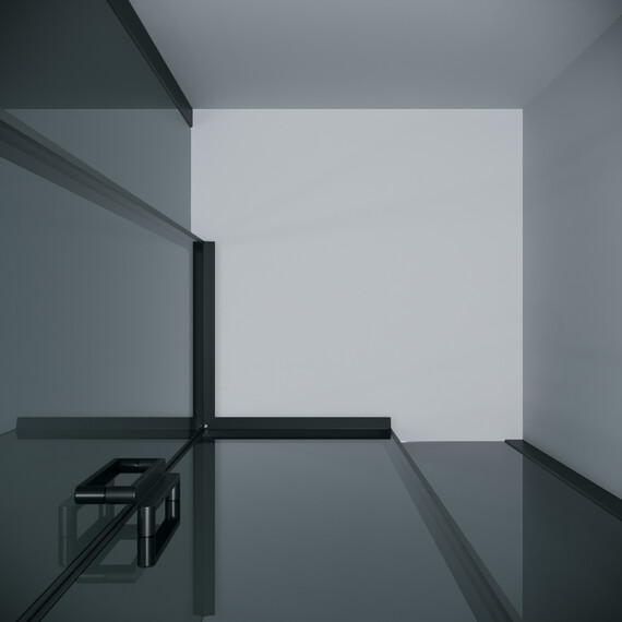 Душевое ограждение Grossman Classic 100х100 см 300.K33.04.1010.21.10 (стекло 8 мм) чёрный/тонированное фото 9