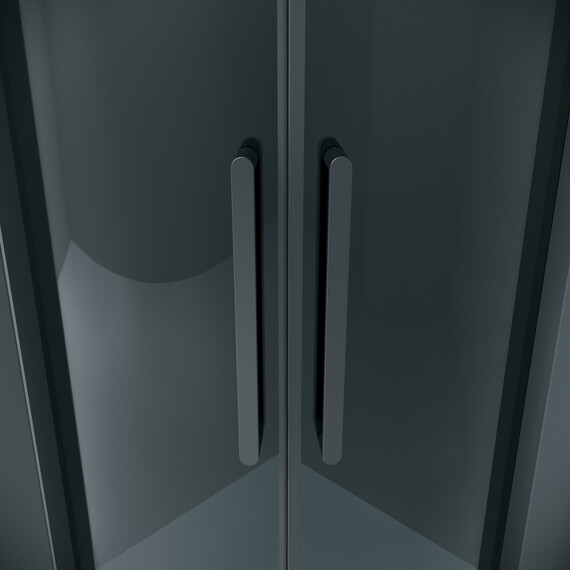 Душевое ограждение Grossman Classic 100х100 см 301.K33.04.1010.21.10 (стекло 8 мм) чёрный/тонированное фото 8