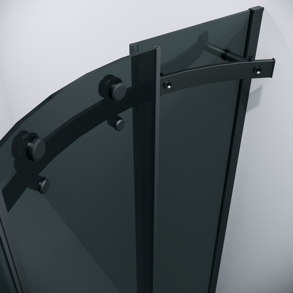 Душевое ограждение Grossman Classic 100х100 см 301.K33.04.1010.21.10 (стекло 8 мм) чёрный/тонированное фото 9