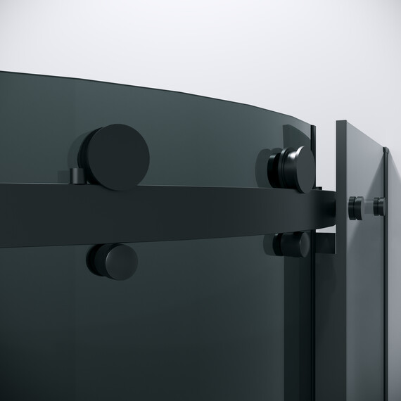 Душевое ограждение Grossman Classic 100х100 см 301.K33.04.1010.21.10 (стекло 8 мм) чёрный/тонированное фото 10