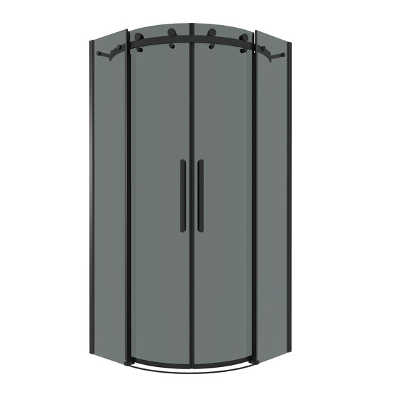 Душевое ограждение Grossman Classic 100х100 см 301.K33.04.1010.21.10 (стекло 8 мм) чёрный/тонированное фото 