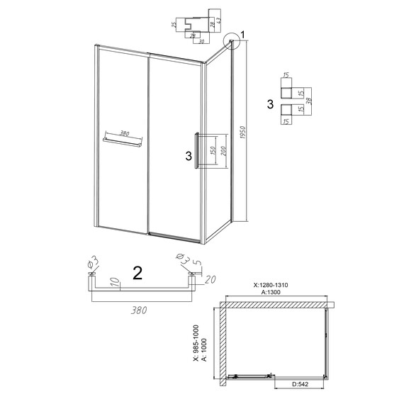 Душевое ограждение Grossman Style 130х100 см 120.K33.05.1310.10.00, хром/прозрачное фото 11