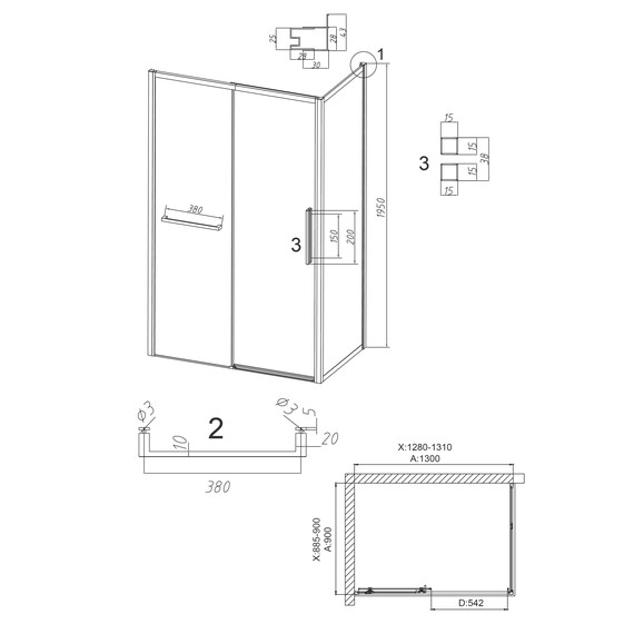 Душевое ограждение Grossman Style 130х90 см 120.K33.05.1390.10.00, хром/прозрачное фото 11