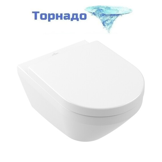 Унитаз подвесной безободковый Villeroy&Boch Architectura 4694CLR1 с крышкой микролифт (система смыва Торнадо) фото 