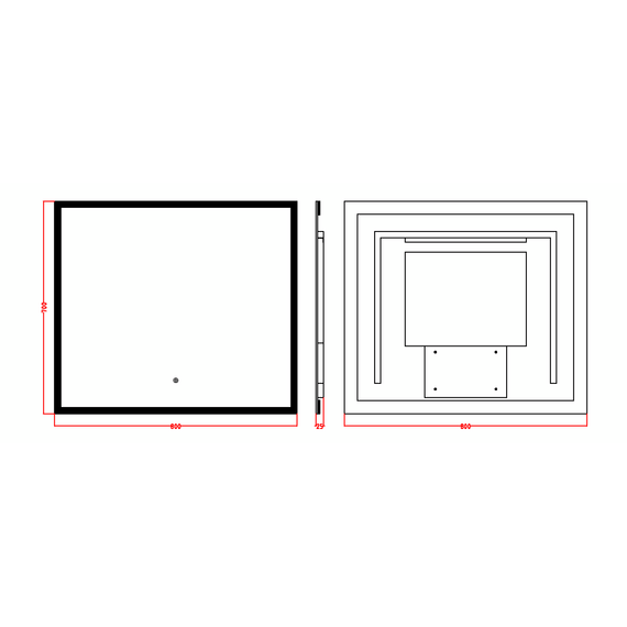 Зеркало Armadi Art Vallessi 80 см 544-080 фото 2
