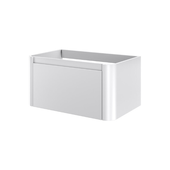 Тумба подвесная с раковиной-столешницей Armadi Art Voi 80 см 782-080-MW (раковина 786-080-MW без отв.) matt white фото 3