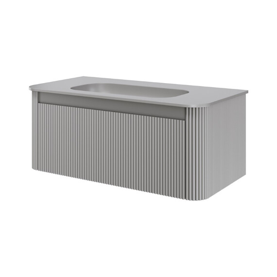 Тумба подвесная с раковиной-столешницей Armadi Art Voi 100 см 782-100-R-L (раковина 786-100-L без отв) luna фото 