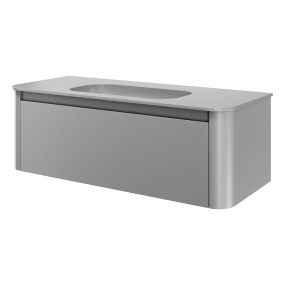 Тумба подвесная с раковиной-столешницей Armadi Art Voi 120 см 782-120-L (раковина 786-120-L без отв) luna фото 