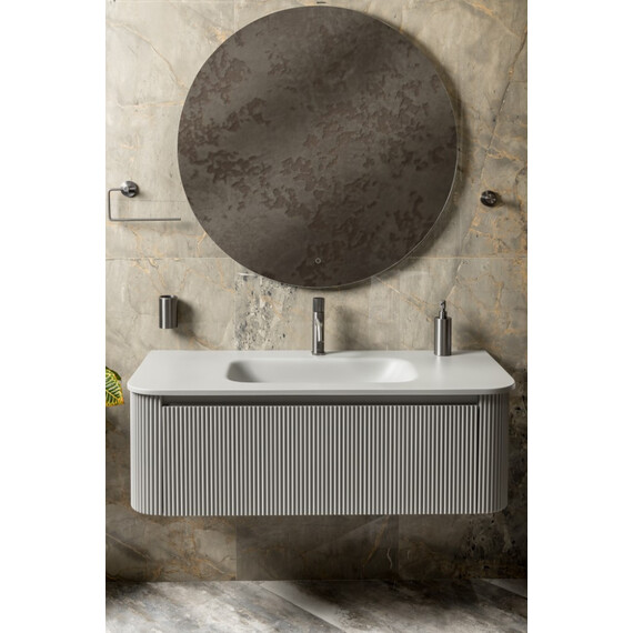 Тумба подвесная с раковиной-столешницей Armadi Art Voi 120 см 782-120-R-L (раковина 786-120-L) luna фото 4