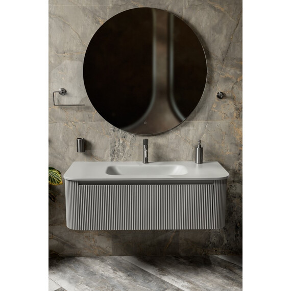 Тумба подвесная с раковиной-столешницей Armadi Art Voi 120 см 782-120-R-L (раковина 786-120-L) luna фото 5