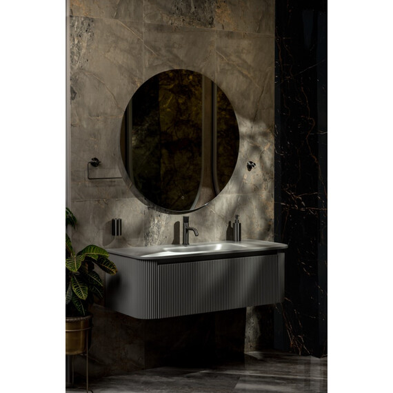 Тумба подвесная с раковиной-столешницей Armadi Art Voi 120 см 782-120-R-L (раковина 786-120-L) luna фото 10