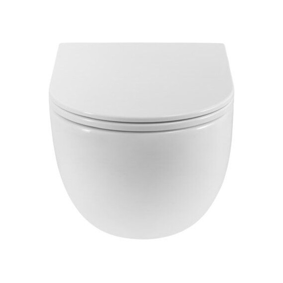 Унитаз подвесной безободковый Belbagno BB008CH-TOR/SC с тонкой крышкой микролифт (система смыва Торнадо) фото 11