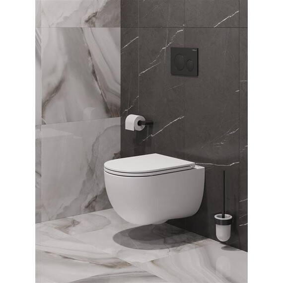 Унитаз подвесной безободковый Belbagno BB008CH-TOR/SC с тонкой крышкой микролифт (система смыва Торнадо) фото 16