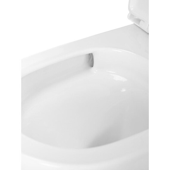 Унитаз подвесной безободковый Belbagno BB008CH-TOR/SC с тонкой крышкой микролифт (система смыва Торнадо) фото 2