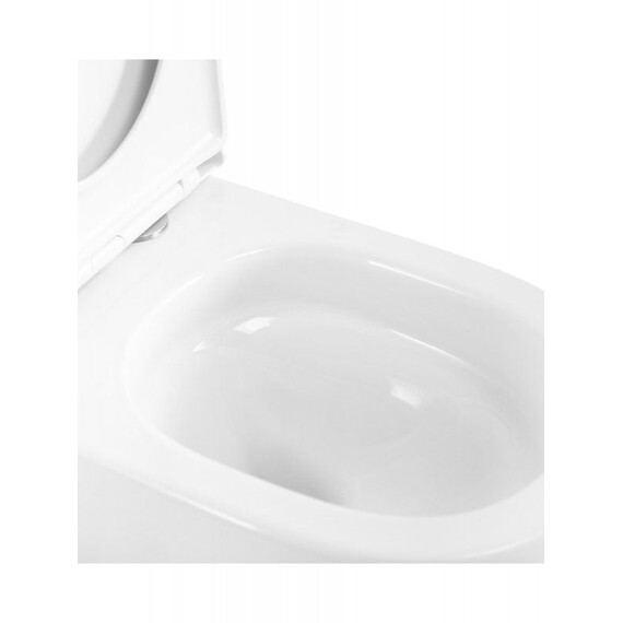 Унитаз подвесной безободковый Belbagno BB008CH-TOR/SC с тонкой крышкой микролифт (система смыва Торнадо) фото 4