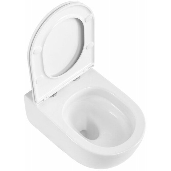 Унитаз подвесной безободковый Belbagno BB008CH-TOR/SC с тонкой крышкой микролифт (система смыва Торнадо) фото 7