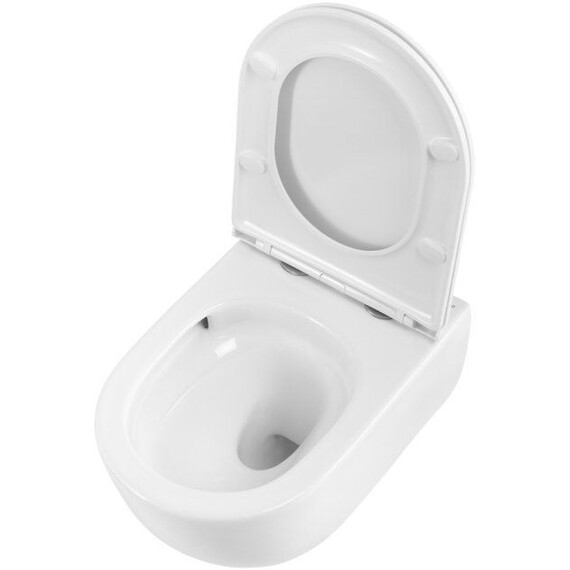 Унитаз подвесной безободковый Belbagno BB008CH-TOR/SC с тонкой крышкой микролифт (система смыва Торнадо) фото 9