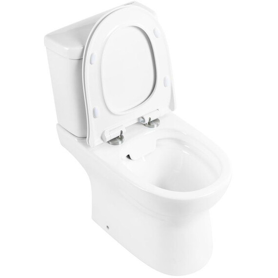 Унитаз-компакт безободковый BelBagno Steam BB130CPR/SC с тонкой крышкой микролифт фото 3