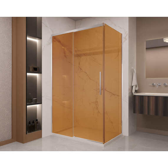 Душевое ограждение Vincea Stella 120x90 см VSR-1ST9012GS (стекло 8 мм) хром/янтарь фото 2