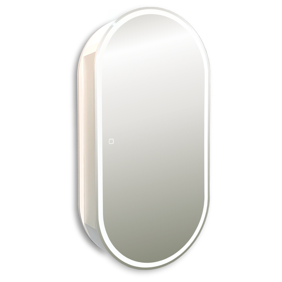 Зеркало-шкаф Art&Max Bari 50 см AM-Bar-500-1000-1D-R-DS-F-White фото 