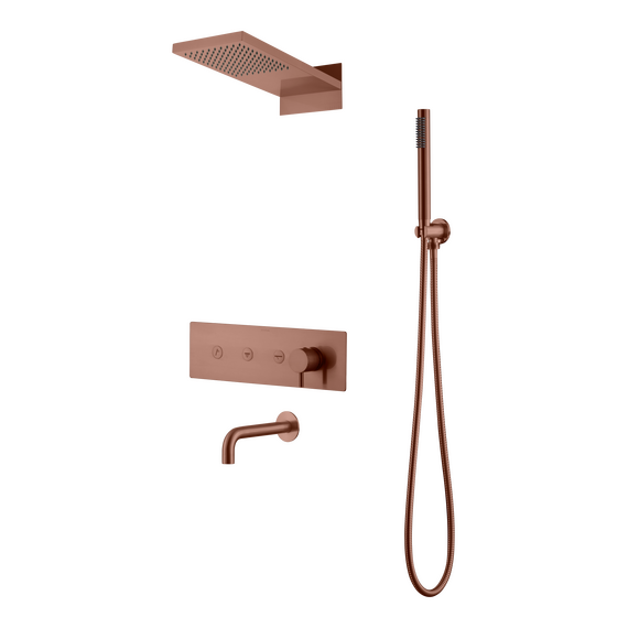 Душевая система для ванны Boheme Fusion 130-2-BRB (со скрытой частью) бронза брашированная фото 