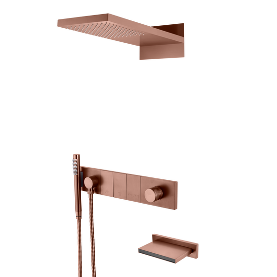 Душевая система для ванны Boheme Zodiac 132-2-BRB, бронза брашированная фото 