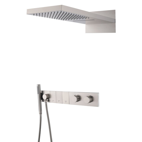 Душевая система для душа с термостатом Boheme Zodiac 133-NB, никель фото 