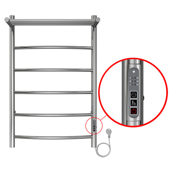 Полотенцесушитель электрический Azario Verona с полкой П6 500x800 мм AZ04858P фото 4