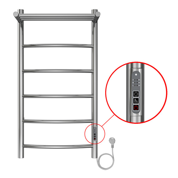 Полотенцесушитель электрический Azario Verona с полкой П6 400x800 мм AZ04848P фото 4