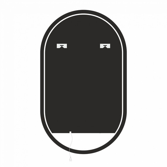 Зеркало Art&Max Torino 50 см AM-Tor-500-900-DS-F-Nero, чёрный фото 6