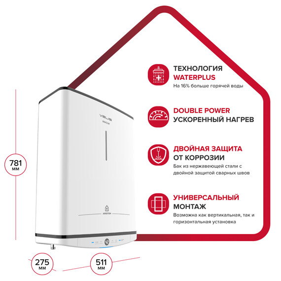 Водонагреватель электрический Ariston VELIS TECH INOX PW ABSE 50 3700682 фото 6