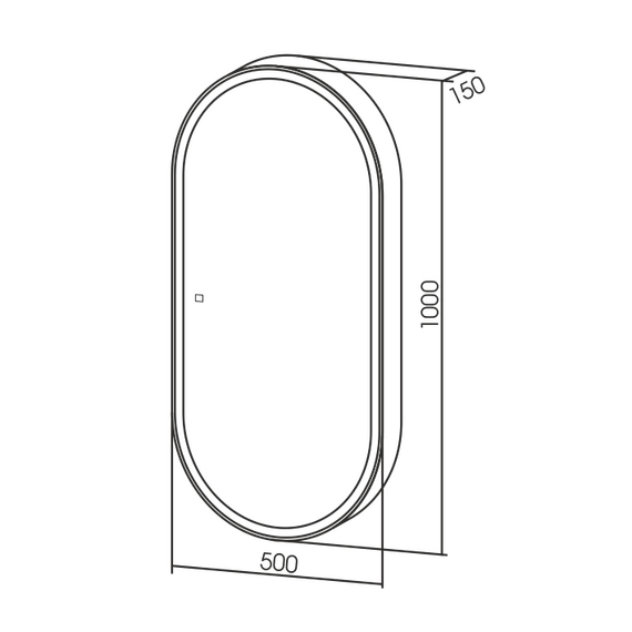 Зеркало-шкаф Art&Max Bari 50 см AM-Bar-500-1000-1D-R-DS-F-White фото 9