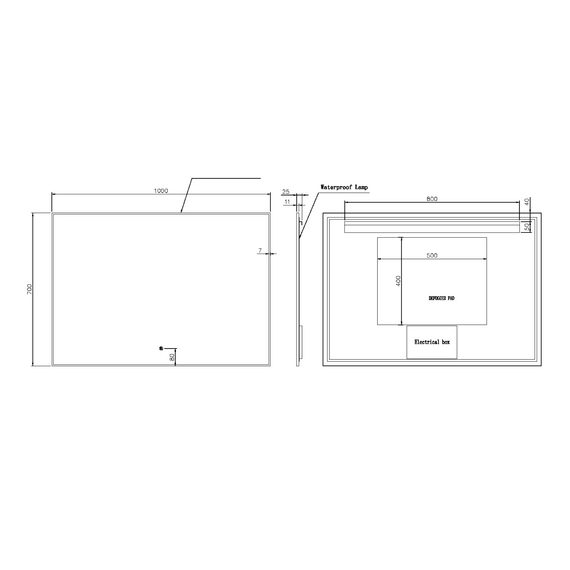 Зеркало Boheme Modern 100 см 543-100-MG, золото матовое фото 3